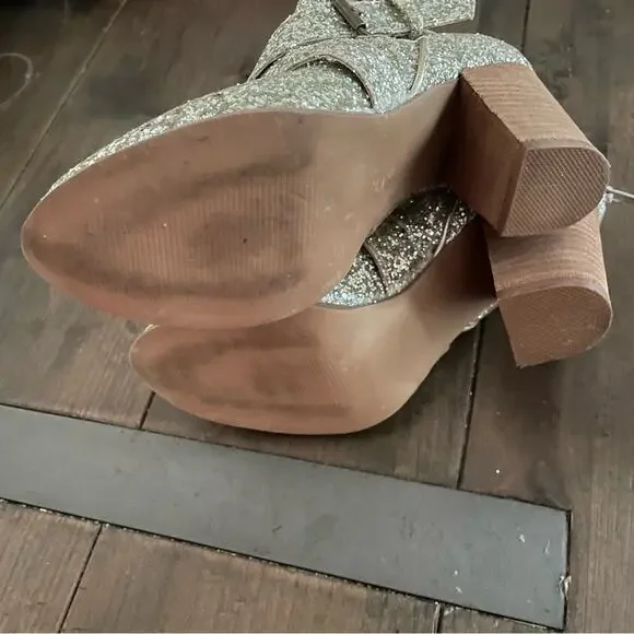 Coastal cowgirl festival glitter ankle boots silver - Picture 5 of 10